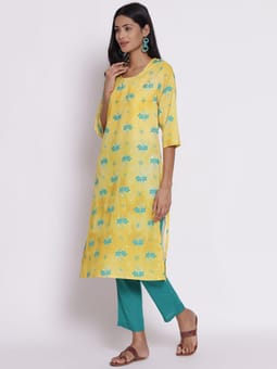 Floral Printed Kurta One