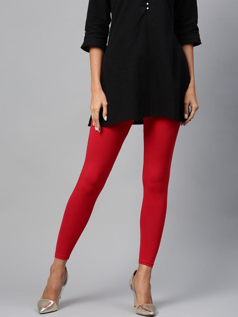 Solid Ankle Length Legging Front