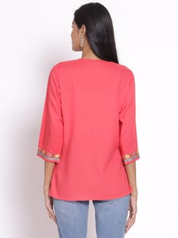A-line Solid Tunic Back