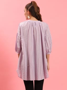 Lilac Stripe Printed Tunic
