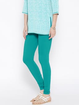 Teal Solid Full Length Legging